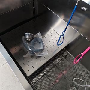 Baignoire <span class=keywords><strong>Spa</strong></span> Multifonctionnelle en Acier Inoxydable pour Animaux de Compagnie VET, Station de Lavage et de Toilettage pour Chiens avec Porte Gauche, Écologique - Product Image 5