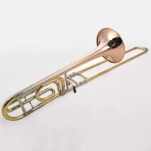 <span class=keywords><strong>Trombone</strong></span> Ténor Transposition B-flat F-key pour Approvisionnement Transfrontalier, Tonalité BB, Matériau Bronze Phosphoreux, Tube de Transposition en Cuivre <span class=keywords><strong>Blanc</strong></span> - Product Image 1