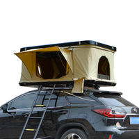 Carpa de Techo Rígida Cuadrada de Polialgodón con Sistema Hidráulico, Impermeable para las Cuatro Estaciones, para SUV, Camioneta, Van, Camping Overland, Tela Oxford