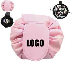 Trousse de Toilette Cosmétique Personnalisée, Organisateur de Voyage Portable Tendance, Sac de Maquillage Noir à Cordon de Serrage de 20 Pouces pour Cadeaux et Usage Quotidien - Product Image 2