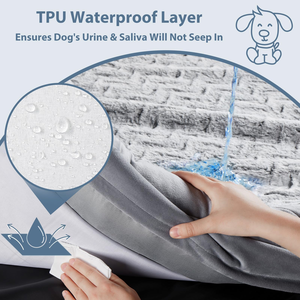 Extra Large Orthopedic Dog Bed - Washable Pet <b>Sofa</b> with Removable <b>Waterproof</b> <b>Cover</b>, Bolster Edge Support for Joint Relief - Product Image 5