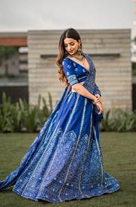 Nueve noches de baile Nuestro hermoso Vaishali Chaniya Choli Impresionante arte Tradicional Lehenga Choli de secado rápido para ocasiones de fiesta - Product Image 3