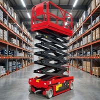 Plateforme élévatrice mobile à ciseaux autopropulsée sur batterie, châssis étroit, sur mesure, 6m, 8m, 10m, 12m, 14m, 16m