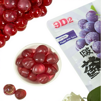 Halal Fruit Jelly Peelable Juice-Filled Green Grape Flavored Gummy Candy Tangy Snack Sweets 500g Familiepakket voor feestjes