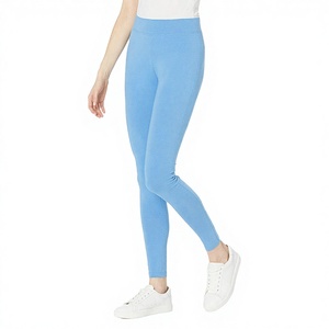 OEM High Stretchable Reversible Mid Elastic Waist Yoga Fitness Leggings Women Solid <b>Pattern</b> Sports Training Running <b>Tights</b> - Product Image 3