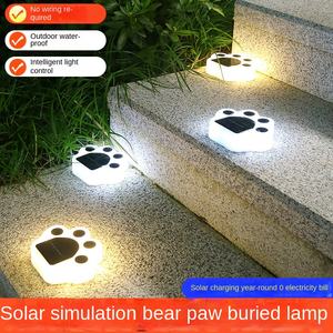Outdoor Waterproof Solar DC LED Animal Claw <b>Dog</b> Cat Lawn Wall Lamp Remote Control IP55 <b>for</b> Garden Park <b>Stairs</b> Sidewalk Landscape - Product Image 2