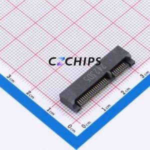 X1304WVS-52A-LPV01 PCI/PCIe Connector SMD Connector mPCI-E 52P 36P Horizontal Mount - Product Image 1