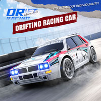 Voiture RC de drift 4x4 haute vitesse 1:24, télécommandée 2.4G, avec éclairage LED, vitesse réglable, véhicule de drift pour hobby, jouet