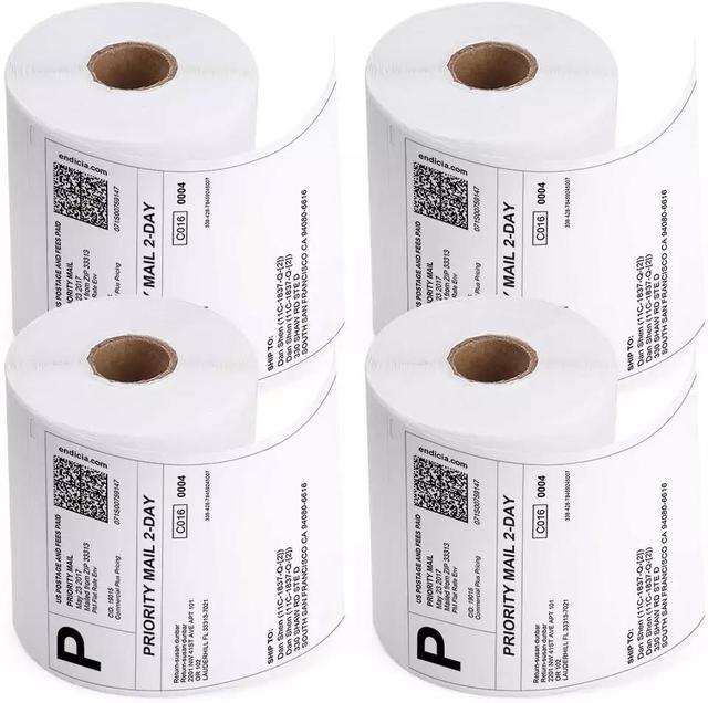 Compatible Dymo 4XL Labelwriter 1744907 Customized Size Waterproof Paper Thermal Shipping Labels Postage Labels Adhesive Sticker
