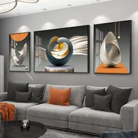 Salon en gros décoration moderne luxe art abstrait cristal porcelaine verre peinture conceptions pour la maison mur art décor