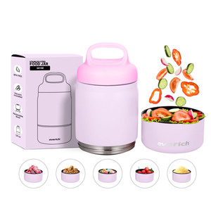 Lonchera Everich ODM de 18 oz Hecha de Acero Inoxidable 304 y Libre de BPA. Lonchera Circular de Doble Capa con Múltiples Usos - Product Image 2