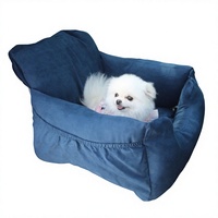 Coussin de sécurité en velours pour chien, tapis de lit pour voiture, pour siège passager avant, type niche