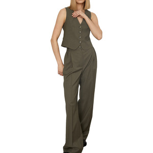 Conjuntos de chaleco de lino para mujer, moda de verano personalizada, traje elegante informal, Tops para mujer - Product Image 4