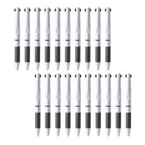 Pena Multi warna plastik murah pegangan karet 3 warna pena bolpoin dengan logo disesuaikan untuk perlengkapan sekolah stasioner Promosi - Product Image 5