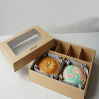 Cajas para Cupcakes Ecológicas de Lujo con Logotipo Personalizado, Laminación Mate, Caja Transparente para Pasteles, Empaquetado al por Mayor para Mini Tartas de Queso de Cumpleaños