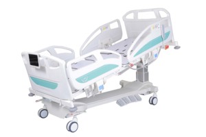 Lit <span class=keywords><strong>médical</strong></span> électrique pour soins intensifs avec cadre en acier laminé à froid, système de pesée et contrôleur LCD pour infirmière, position d'examen et de choc RCP - Product Image 5