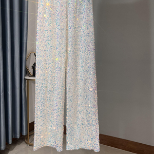 Tùy Chỉnh Mùa Thu Và Mùa Đông Mới Nhung Sequin Quần Chân Rộng Kéo Dài Quần Lau Mỏng Quần Sáng Bóng Quần Giản Dị Phụ Nữ - Product Image 5