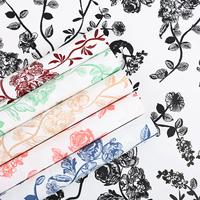 Papier d'emballage floral imperméable pour bouquets, motifs paysages romantiques et oiseaux, idéal pour cadeaux et fournitures de fleuristes - Vente en gros
