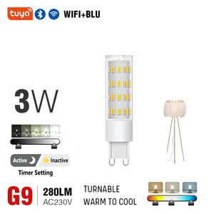Ampoule LED intelligente G9 3W 280LM, couleur réglable de blanc chaud à blanc froid, contrôle par application WiFi Bluetooth, base G9, lumière LED intelligente - Product Image 1