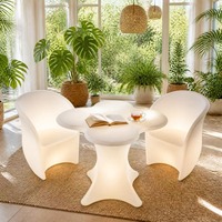 Fauteuil LED Lumineux Fleur de Prunier RGB, Chaise en Plastique Étanche Illuminée pour Jardin, Patio, Villa, Maison – Mobilier LED