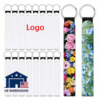 Porte-clés bracelet à sublimation vierges, personnalisables avec logo, en néoprène avec boucle en nylon, impression de logo, DIY, pour femmes