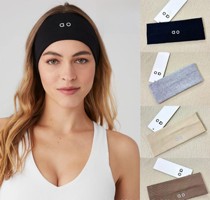 Bestseller Europäisch-Amerikanischer Stil Einfarbiges Breites Elastisches Yoga-Sport-Stirnband Baumwollgestricktes Schweißband für Outdoor-Aktivitäten - Product Image 2