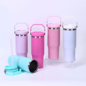 Mug de voiture isotherme double paroi 30 oz en acier inoxydable 304, portable, écologique, avec poignée, pour cadeaux d'affaires, maintien au chaud 6-12 heures - Product Image 2
