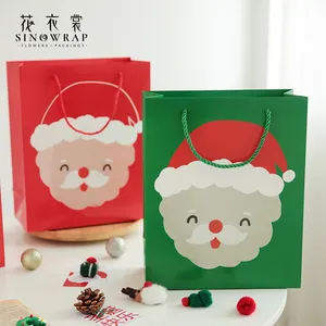 Merry Christmas Florist Supply Flower Gift Packaging Wholesale New Fashion Flower Gift Bag