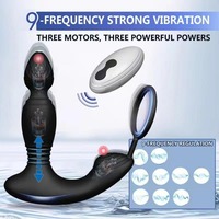 TT FOREST Prostata-Massagegerät Analvibrator mit Stoßfunktion, 7 Vibrationsmodi, Fernbedienung, Wasserdichter Analplug für Paare