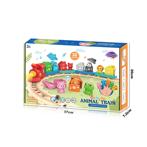 Jouet d'apprentissage Montessori pour tout-petits : Ensemble de <span class=keywords><strong>train</strong></span> électrique avec animaux, jouets d'association, de comptage et de tri - Product Image 6