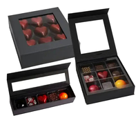 Boîte Cadeau de Luxe Personnalisée avec Logo, Écologique, Qualité Alimentaire, pour Bonbons et Chocolats, avec Fenêtre et Estampage Offset