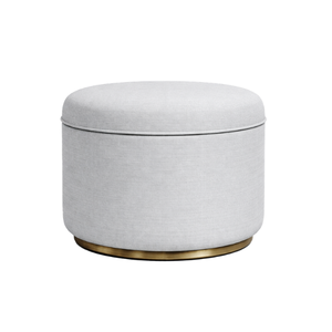 Aurelio Ottoman presenta un diseño de tela gris de inspiración escandinava, con medidas de 600 x 600 x 450, perfecto para la elegancia de un hotel. - Product Image 1