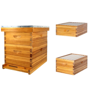 BAQIAN apiculture équipement usine approvisionnement cire enduit ruche 3 couches sapin en bois apiculture ruche abeille