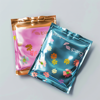 Sacs en plastique mylar transparent imprimés personnalisés pour l'emballage d'herbes et d'épices Pochette debout mate avec fermeture éclair sacs scellés sur 3 côtés