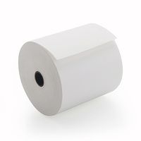 Rollo térmico de papel de caja registradora para dispositivos POS/ATM, 48gsm, 55gsm, 66gsm, 80x80mm