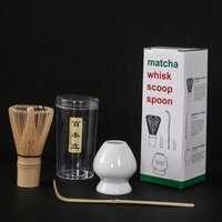 Coffee Tea Sets outil Cuillère à thé matcha coffret cadeau en céramique Matcha Fouet Kits d'outils de mélange Matcha set