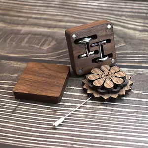 Tùy chỉnh sản phẩm mới khắc Walnut gỗ Khuy măng sét đồ trang sức hộp gỗ cho nam giới Quà Tặng - Product Image 4