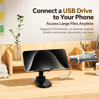 Adaptateur OTG Biaze iPhone L vers USB en alliage d'aluminium pour téléphone portable et iPad avec clé USB, clavier, souris