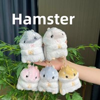 Super mignon petit hamster en peluche, pendentif, porte-clés, breloque pour sac à main, sac à dos et sac à bandoulière
