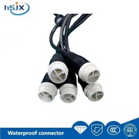 Conector de Cable LED Impermeable Multipolar de Cobre y Nylon 10A Personalizado HE SHENG JIA XING M20 para Luces LED de Exterior