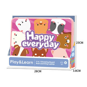 Çocuk <span class=keywords><strong>2</strong></span> in 1 dizüstü oyuncak LED yazma ve öğrenme eğitim okul öncesi Montessori LED çizim tahtası oyuncaklar - Product Image 5