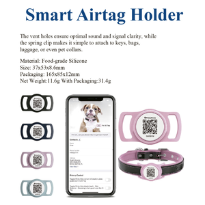 Primepaws Chất Lượng Cao Có Thể Điều Chỉnh Handmade Vật Nuôi Cổ Áo GPS Theo Dõi Airtag Chó Cổ Áo Silicone Kết Hợp - Product Image 2