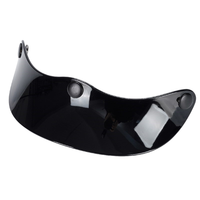 Visière de casque à trois boutons de style rétro japonais pour casques de style rétro