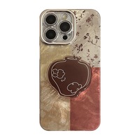 Coque iPhone 16 style rétro chinois XP756, compatible avec iPhone 17, Apple 15 Pro Max, film de protection d'objectif, nouveau style chinois 12, compatible avec iPhone 13