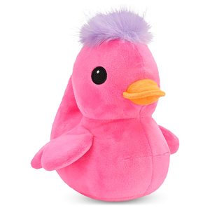 Ducky Buddy, canard en peluche violet à poils longs de <span class=keywords><strong>8</strong></span> pouces avec accents brodés, pour tous les âges, idées de jouets en peluche doux roses - Product Image 3