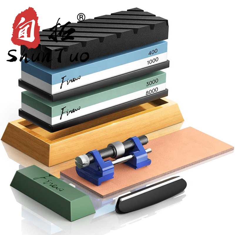 Премиум 4 боковых Грит 400/1000 3000/8000 воды камни сайдинг для заточки ножей камень набор 3 лет OEM производство уже существующей продукции) и ODM (CN;GUA