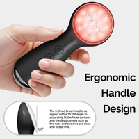 Masajeador Facial de Silicona Recargable con Vibración y Calor, Limpiador, Cepillo de Limpieza Facial Eléctrico de Silicona