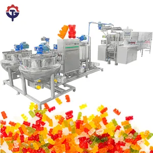 Máquina para hacer gomas de creatina de caramelo de goma y línea de producción completamente automática