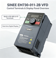 Convertisseur de fréquence triphasé SINEE EM730 220V AC 11KW, contrôleur de vitesse de moteur pour automatisation industrielle