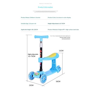 Tricycle 3-en-1 pour enfants, scooter pliable pour enfants de 2 à 5 <span class=keywords><strong>ans</strong></span>, garçons et filles, multifonction MIGAO - Product Image 2